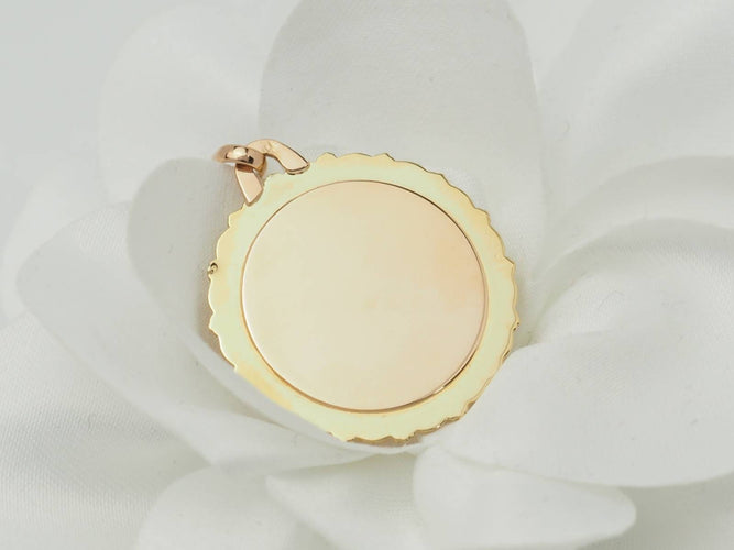 Pendentif Augis - Pendentif en or jaune 18 ct avec rubis et diamant 58 Facettes 33187