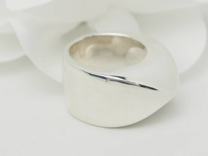 Bague 52 Hermès Palmyre - Bague vintage grand modèle en argent 925 58 Facettes 33194