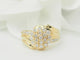 Bague 52 Bague en or jaune 18 ct pavée de diamants 58 Facettes 33391