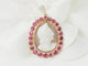 Pendentif Pendentif camée en or jaune 18 ct, rubis et diamants 58 Facettes 33399