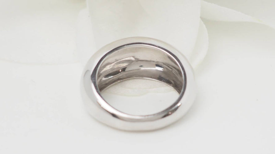 Bague 51 Bague jonc en or blanc 18 kt 58 Facettes 32555