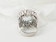 Bague 51.5 Bague en or blanc 18 ct et platine, aigue-marine et diamants 58 Facettes 33210