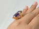 Bague 58 Bague cocktail en or rose 18 ct, améthyste et diamants 58 Facettes 33421