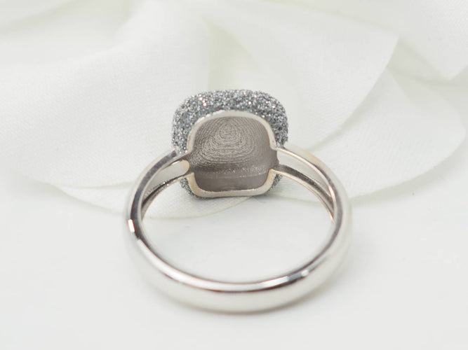 Bague 53 Pesavento - Bague satinée en or blanc 18 ct 58 Facettes 33218