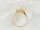 Bague 52.5 Bague marguerite en or jaune 18 ct, perle Akoya et diamants 58 Facettes 33428