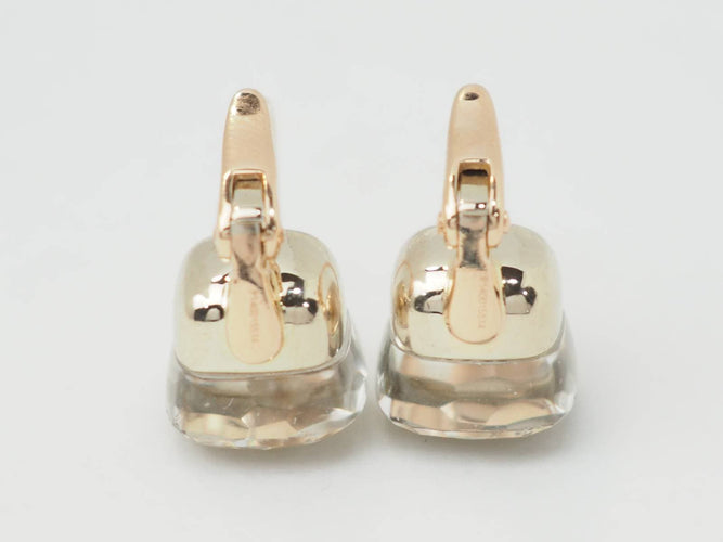 Boucles d'oreilles Pomellato Nudo Classic - Boucles d’oreilles en or rose 18 kt et topaze blanche 58 Facettes 33436