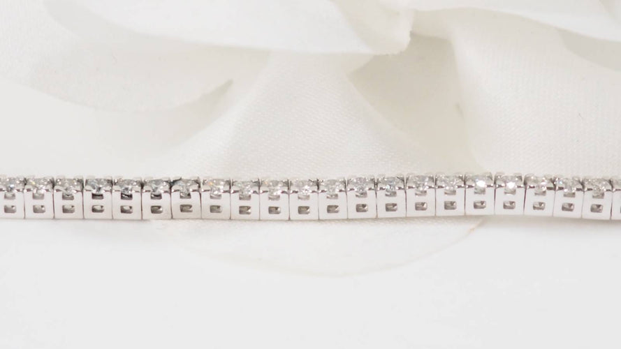 Bracelet Bracelet rivière en or blanc 18 ct et diamants taille brillant 58 Facettes 32430