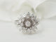 Bague 54 Bague fleur en or blanc 18 ct et diamants 58 Facettes 33233