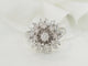 Bague 54 Bague fleur en or blanc 18 ct et diamants 58 Facettes 33233