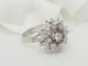 Bague 54 Bague fleur en or blanc 18 ct et diamants 58 Facettes 33233