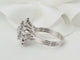 Bague 54 Bague fleur en or blanc 18 ct et diamants 58 Facettes 33233