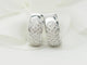 Boucles d'oreilles Boucles d’oreilles créoles en or blanc 18 kt et diamants 58 Facettes 33434
