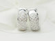 Boucles d'oreilles Boucles d’oreilles créoles en or blanc 18 kt et diamants 58 Facettes 33434