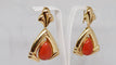 Boucles d'oreilles Boucles d’oreilles pendantes en or jaune 18 kt et corail 58 Facettes 29894