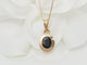 Collier Collier pendentif en or jaune 18 ct et saphir 58 Facettes 33201