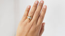 Ring 52 Tank ring 40s yellow gold and diamonds 58 Facettes 28393