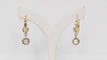 Boucles d'oreilles Boucles d'oreilles dormeuses pendantes Art Nouveau en or 18 kt et diamants 58 Facettes 30616