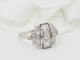 Bague 51 Bague Art déco en or blanc 18 ct, platine et diamants 58 Facettes 33255