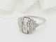 Bague 51 Bague Art déco en or blanc 18 ct, platine et diamants 58 Facettes 33255
