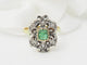 Bague 55 Bague ancienne en or jaune 18 kt, émeraude et diamants taille rose 58 Facettes 33262
