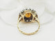 Bague 52.5 Bague entourage ancienne en or jaune 18 ct, topaze et diamants 58 Facettes 33282
