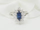 Bague 56 Bague marquise en or blanc 18 ct, saphir et diamants 58 Facettes 33283