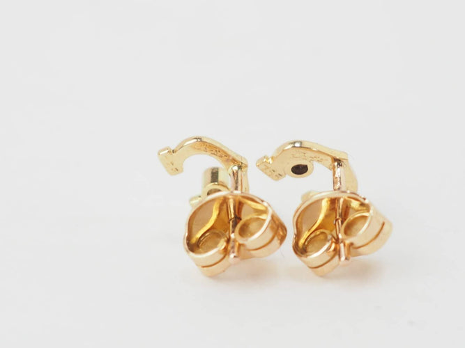 Boucles d'oreilles Cartier C - Boucles d'oreilles en or jaune 18 kt et diamants 58 Facettes 33295