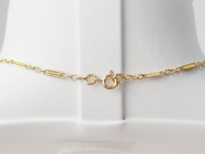 Collier Collier draperie fin XIXe siècle en or jaune 18 kt 58 Facettes 33486