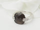 Bague 53 Bague en or blanc 18 ct avec quartz fumé et diamants 58 Facettes 33304