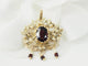 Pendentif Pendentif en or jaune 18 kt au grenat et perles fines 58 Facettes 29387