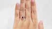 Bague 54 Bague marguerite en or blanc 18 kt, rubis et diamants 58 Facettes 32945