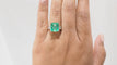 Bague 54 Bague en or blanc 18 ct avec émeraude de Colombie 7 ct et diamants 58 Facettes 32632
