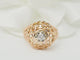 Bague 55 Bague tank ajourée en or rose 18 kt et diamant 58 Facettes 33321