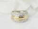 Bague 52 Bague triple joncs en or bicolore 18 ct et diamants 58 Facettes 33502