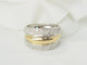 Bague 52 Bague triple joncs en or bicolore 18 ct et diamants 58 Facettes 33502