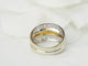 Bague 52 Bague triple joncs en or bicolore 18 ct et diamants 58 Facettes 33502