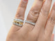 Bague 52 Bague triple joncs en or bicolore 18 ct et diamants 58 Facettes 33502