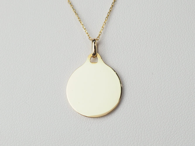 Pendentif Augis - Pendentif médaille d'amour en or jaune 18 ct, diamant et rubis 58 Facettes 33495