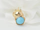 Pendentif Pendentif breloque figurine en or jaune 18 ct et turquoise 58 Facettes 33336