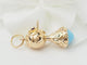 Pendentif Pendentif breloque figurine en or jaune 18 ct et turquoise 58 Facettes 33336