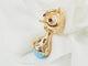 Pendentif Pendentif breloque figurine en or jaune 18 ct et turquoise 58 Facettes 33336
