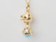Pendentif Pendentif breloque figurine en or jaune 18 ct et turquoise 58 Facettes 33336