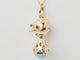 Pendentif Pendentif breloque figurine en or jaune 18 ct et turquoise 58 Facettes 33336