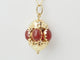 Pendentif Pendentif breloque vintage en or jaune 18 kt et cornalines 58 Facettes 33337