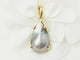 Pendentif Pendentif perle Mabé de Tahiti taille poire en or jaune 18 ct 58 Facettes 33335