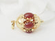 Pendentif Pendentif breloque vintage en or jaune 18 kt et cornalines 58 Facettes 33337