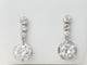 Boucles d'oreilles Paire de dormeuses anciennes en or blanc 18 ct et diamants 58 Facettes 32108