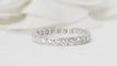 Bague 56 Alliance américaine tour complet en or blanc 18 kt et diamants 0,90 ct 58 Facettes 29462