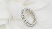 Bague 49 Alliance américaine vintage en or blanc 18 kt et diamants 58 Facettes 29567