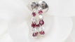 Boucles d'oreilles Boucles d’oreilles créoles en or blanc 18 ct, rubis et diamants 58 Facettes 32986